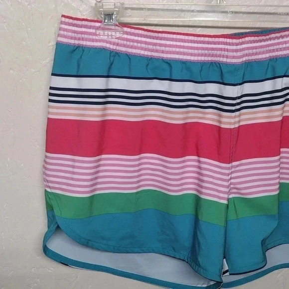 World Wide Sportsman Striped Shorts XL Pink Blue Green Summer Swimming Lake - Picture 3 of 7